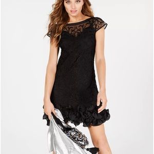 GUESS Floral-Lace Ruffled-Hem Sheath size 8 /brand new